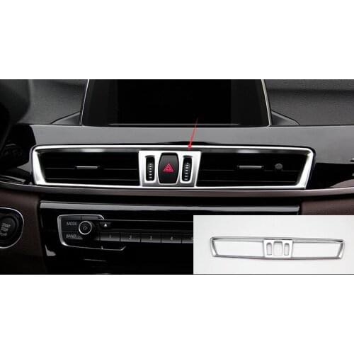 Car Accessories ABS Center Air Conditioner Switch Adjust Cover Trim For BMW X1 X2 2018