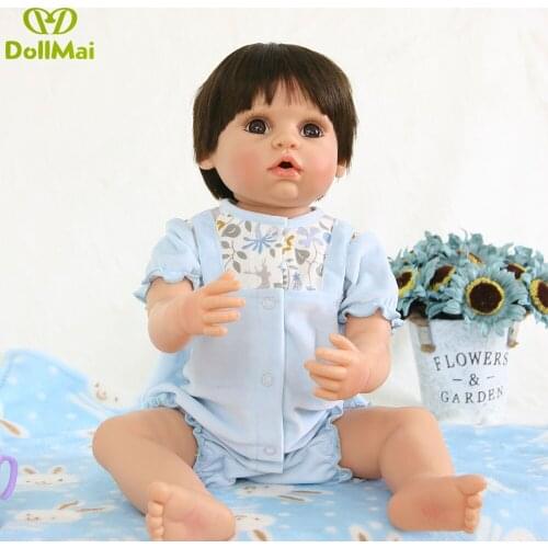 Bebes reborn 56cm full vinyl silicone reborn baby dolls toys for child gift real baby boy girl dolls can bathe oyuncak bebek