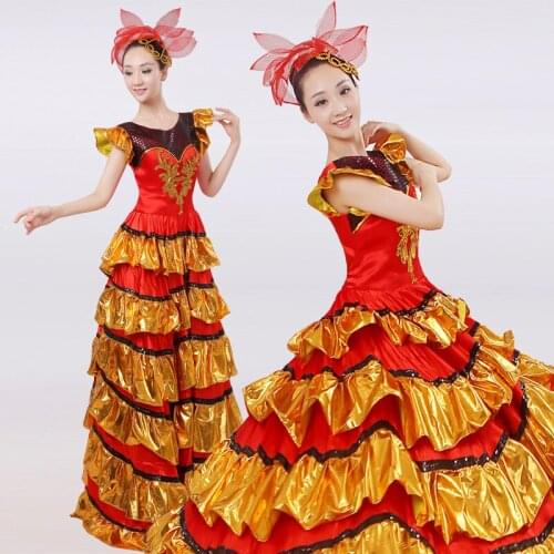 Brand DANCER IMAGE Spanish Ethnic Bullfighting Dance Costume Paso Doble Women Flamenco Dance Dress Danza