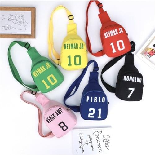 Childrens messenger bag 2020 Korean autumn canvas letter chest bag fashion casual baby outing all-match shoulder bag
