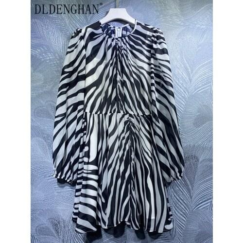 DLDENGHAN Summer Striped Dresses