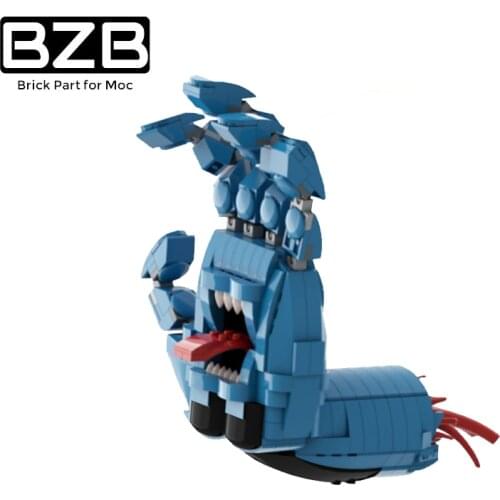 BZB MOC City Scream Hand Blue Finger Creative Building Blocks Parts Model Bricks Kids Puzzle DIY Game Toys Brithday Best Gifts