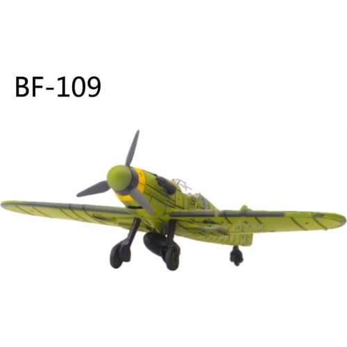 1/48 Scale BF-109 Assemble Fighter Model Toys Building Block Bricks Flanker Combat Aircraft Wolrd War Random Color