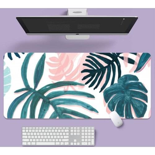 Summer Palm Leaves Customized laptop Gaming mouse pad Large gaming laptop XL non-slip rubber office computer mouse pad