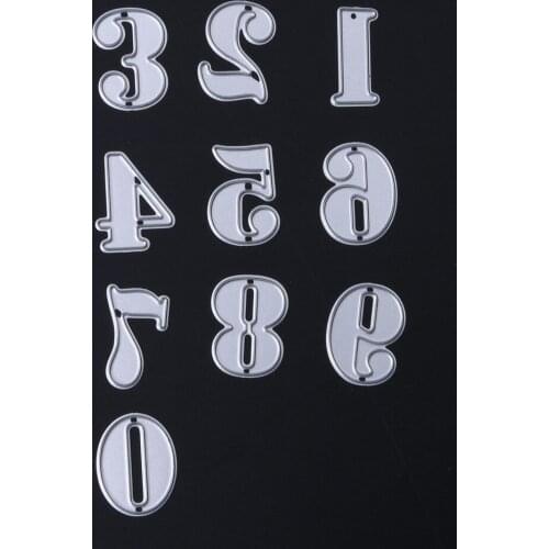 1 Pack 0-9 Cute Birthday Number Metal Cutting Dies Stencil Hand Craft DIY Scrapbooking Card Diary Cake Topper Dies