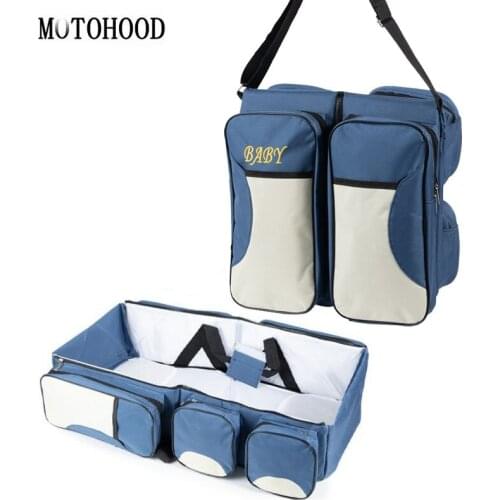 MOTOHOOD Multifunction Baby Diaper Bag Baby Travel Crib Nappy Bags Mothers Maternity Bag Baby Stroller Bag Mommy Bag