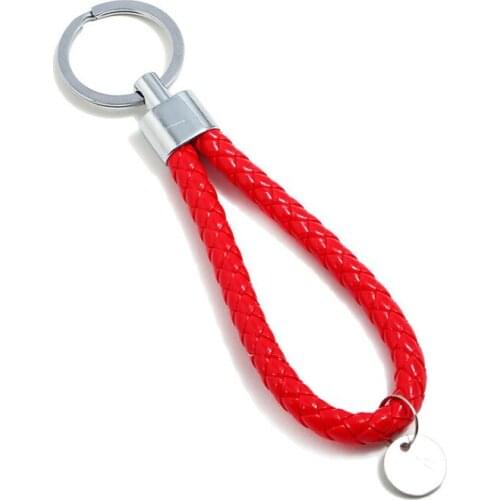 Fashion Braided Leather Keychain Rope Key Chain Rings Handmade DIY Pendant Car Keyrings Casual Bag Accessories Men Women Jewelry