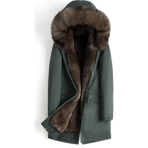 Mens Winter Jacket Real Fur Coat Natural Fox Fur Parka Men Clothes 2020 Mens Luxury Fur Warm Jacktes Plus Size 4555 MY1639