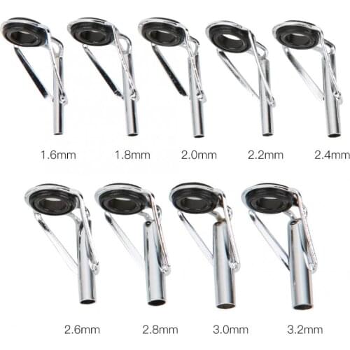 54 pcs Stainless Steel Fishing Rod Guides Carp Fishing Pole Tip Rings with Storage Box Outdoor Winter Fishing Tackle Accessories