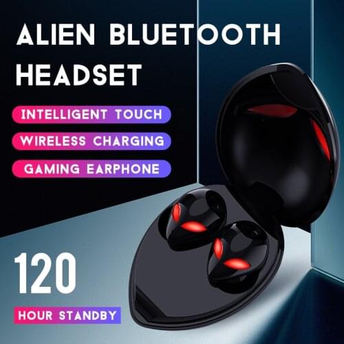 New T8 smart bluetooth 5.0 wireless headset binaural charging bin stereo waterproof sports earbud smart voice alien earphone