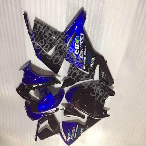 Fit for Kawasaki ZX 10R 04-05 ABS Plastic Injection Bodywork Motorcycle ZX10R 2004 2005 blue black Fairing