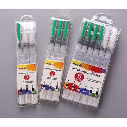 Solid Watercolor Fountain Pen Nylon Water Storage Brush Soft Pen