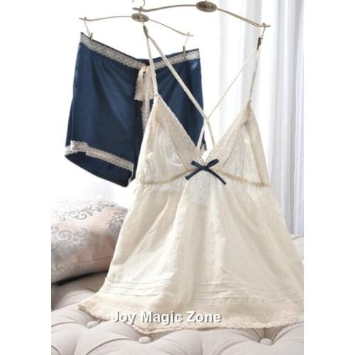 Yomrzl new arrival summer sexy womens pajama set gauze sleep set lace sleepwear indoor clothes L997