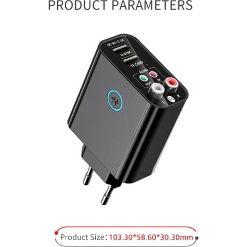 2021 Portable Bluetooth Adapter Bluetooth Receiver Transmitter 2 in 1 3.5mm to Wireless AUX AUDIO 5.0