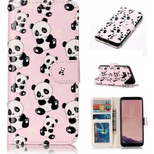 Painted Flip PU Leather Case for Samsung Galaxy S6 Edge Plus with Stand Wallet Phone Cases Cover for Samsung S7 Edge S8Plus Case