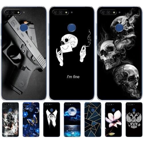 Silicon case For Huawei Honor 7C 5.7 Inch Case Cover Soft TPU Cute Cover Back Protective Phone Case For Huawei honor 7c Aum-L41