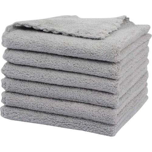 SUNLAND Microfiber Face Cloths Washcloth Makeup Remover Cloth Reusable Facial Cleansing Towel Ultra Soft 11inx11in 6 pack