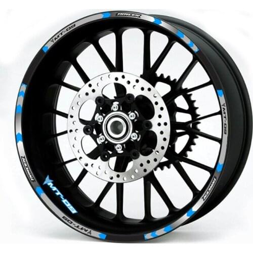 New 6color For Yamaha MT-09 TRACER Motorcycle Styling Wheel Hub Rim Stripe Reflective Decal Stickers Safety Reflector