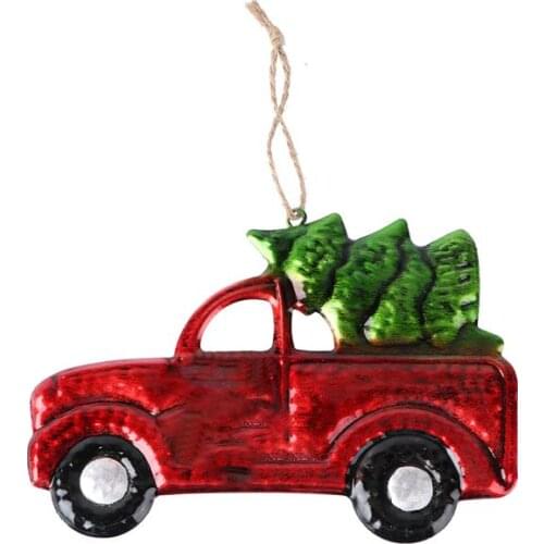 1PC Christmas Iron Sheet Pendant Household Shopping Mall Car Pendant Decor