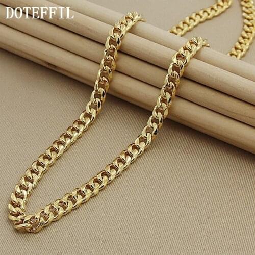 1pcs Mens Jewelry Necklace 24K Gold Necklace Classic Sideways Necklace For Men Factory Direct