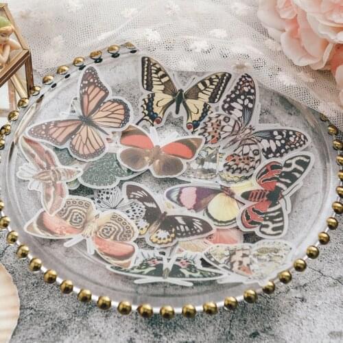 18pcs Wonderful Natural Colorful Butterfly Stickers Scrapbooking DIY Projects/Photo Album/Card Making Crafts Gift Packing Label