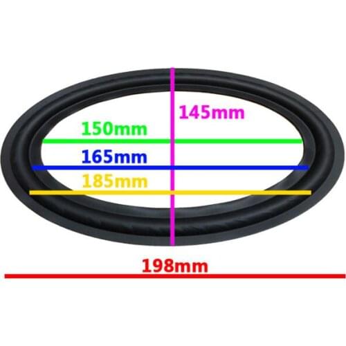 2pcs 6*8"inch Ripple Rubber edge Speaker surround Audio repair Parts