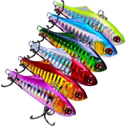 60PCS 6cm 14g VIB Fishing Lures Hard Bait Vibration Crankbait Fish Bass Sinking