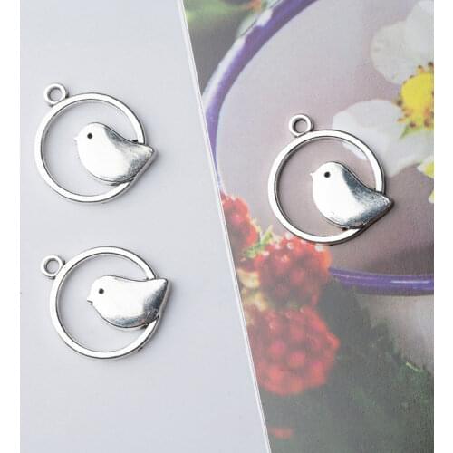 8pcs Tibetan Silver Color Cute Bird Cage Charm Pendant Findings Jewelry Aesthetic Accessories Fit Diy Earring Handmade Necklace