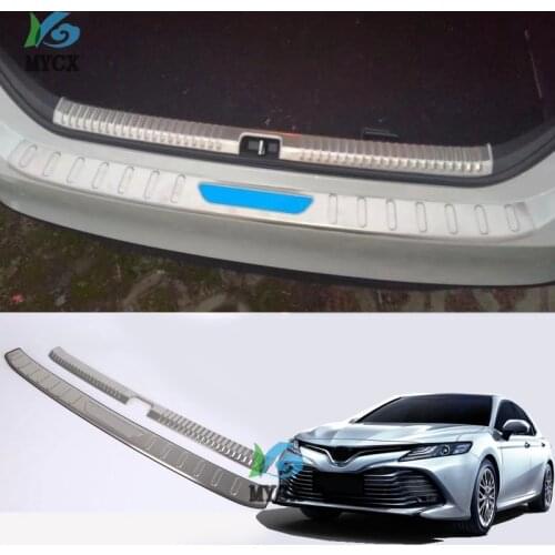 Car Rearguards Trunk Rear Tail Box Bumper Pedal Plate Car Styling For Toyota For Toyota Camry XV70 2018 2019 2PCS