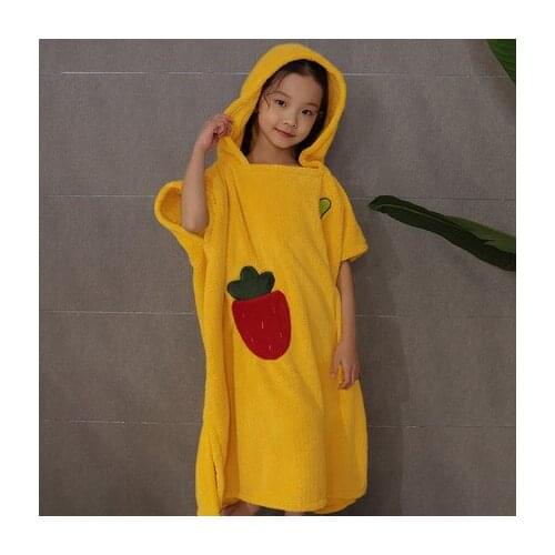 Outdoor Kid Adult Hooded Beach Towel Poncho Bathrobe Women Man Bathrobe Swimming Cloak Solid Color Howling Microfiber Bath Towel