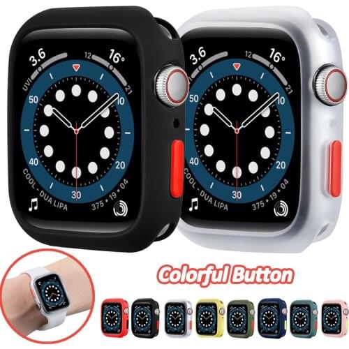 Watch Case for Apple Watch 6 5 4 SE 44mm 40mm Silicone Sport Bumper TPU Cover Protection Watch Shell for iWatch 3 2 1 42mm 38mm