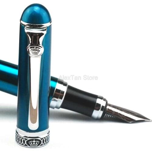 Duke D2 Writing Gadget Green Fountain Pen Advanced Gift Pen with Ink Cartridge Silver Clip Business Office & Home Supplies