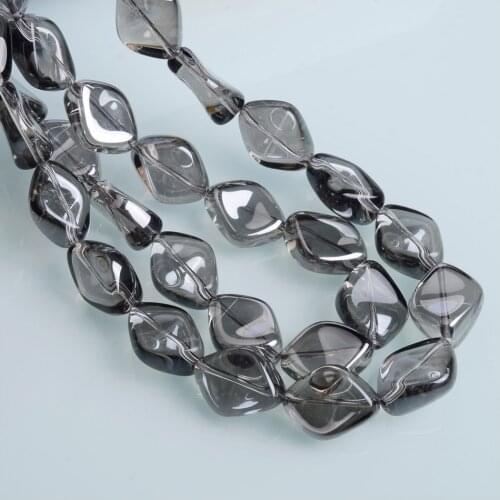 Yiwu Crystal Beads 16x20mm Irregular Shaped Glass Loose Beads For Jewelry Making