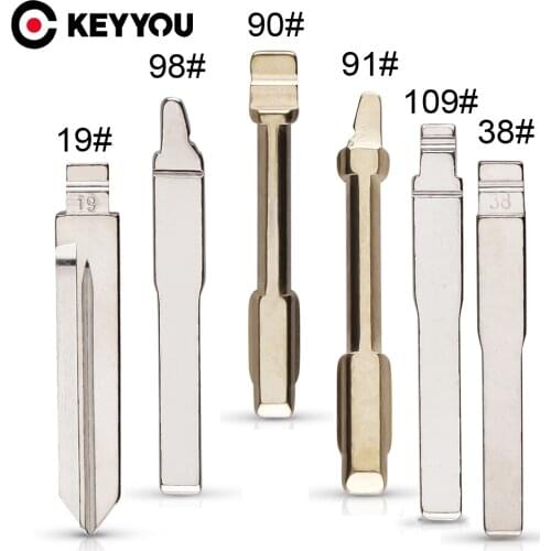 KEYYOU 20X For Ford #19 #38 #90 #91 #98 #109 KD HU101 FO21 FO38 Blank Car Key Blade For Ford Fusion Focus Mondeo Fiesta Galaxy