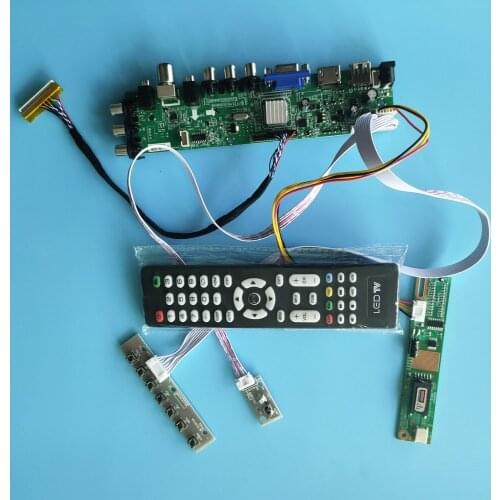 Kit For CLAA154WB03N/CLAA154WB03S 1 CCFL LCD 1280X800 TV VGA USB AV Digital HDMI 30pin Panel Controller board remote DVB-T 15.4"