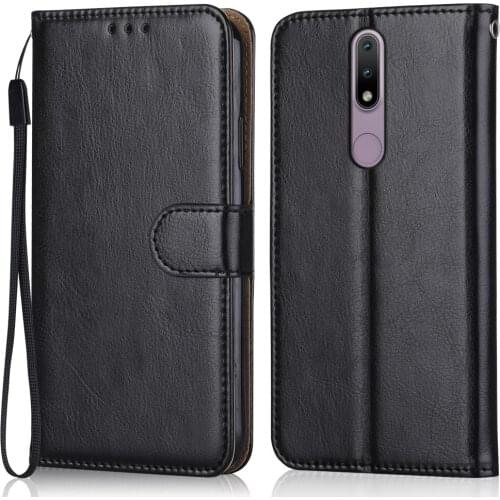 Folio Luxury Leather Case for On Nokia 2.4 TA-1277, TA-1275, TA-1274, TA-1270 Wallet Stand Flip Case Phone Bag with Strap