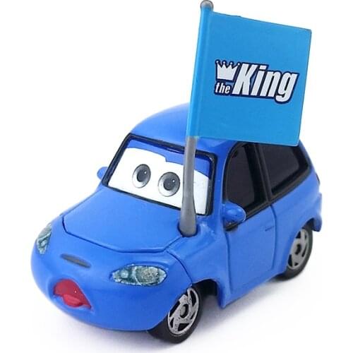 Disney Pixar Cars Matthew True Blue McCrew Kings Fan Metal Diecast Toy Car 1:55 Loose Brand New In Stock & Free Shipping