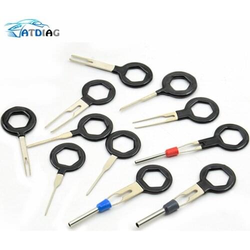 Remove Tool Set 3/8/11pcs Auto Car Plug Circuit Board Wire Harness Terminal Extraction Pick Connector Crimp Pin Back Needle