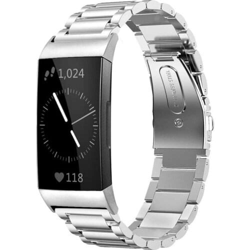 Stainless Steel Strap For Fitbit Charge 3 SE Band Metal Bracelet Watchbands For Fitbit Charge 4 Fitness Tracker