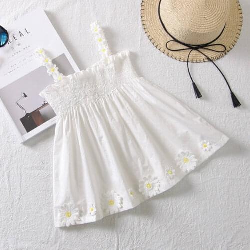 2021 New Spring Autumn Summer Girls Kids Cotton Sling Dress Comfortable Cute Baby Clothes Children Clothing