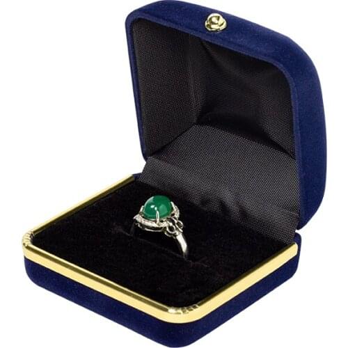 New Listing High-end Velvet Jewelry Ring Necklace Bracelet Long Chain Box Built-in Black Fluff Card Slot Detachable For Gift