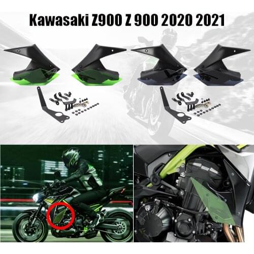 Side Downforce Naked Spoilers Winglet Fixed Wing Winglet Wind deflector For Kawasaki Z 900 Z900 2020 2021 Motorcycle Accessories