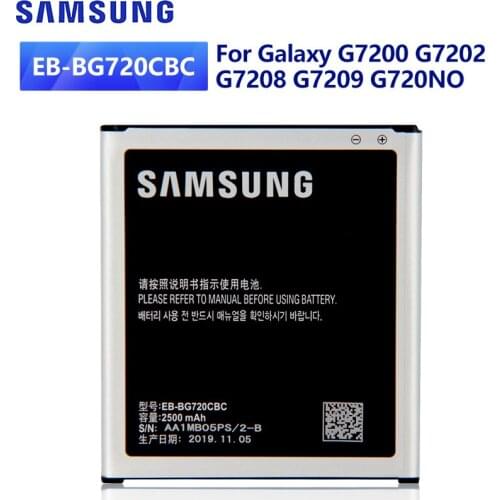 SAMSUNG Original Replacement Battery EB-BG720CBC For Samsung GALAXY G7200 G7202 G7208 G7209 G720NO Authentic Battery 2500mAh