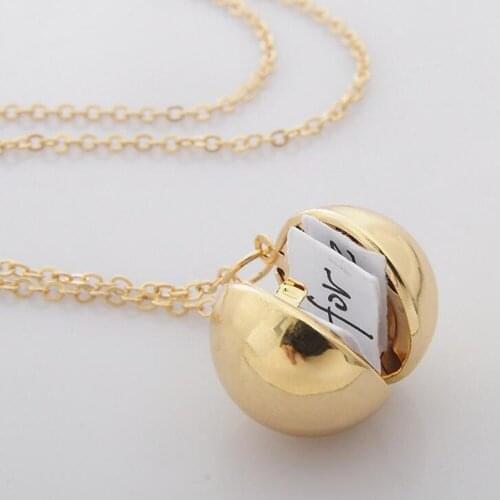 Necklace For Couple Wedding Love Jewelry Attractive Charms Trinket Necklaces New Produce Secret Bnformation Ball Box Necklace