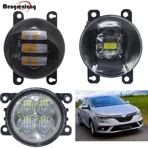 Car Front Bumper Fog Light Assembly For Renault Megane II III 2002-2015 LED Fog Lamp Daytime Running Light H11 12V High Bright