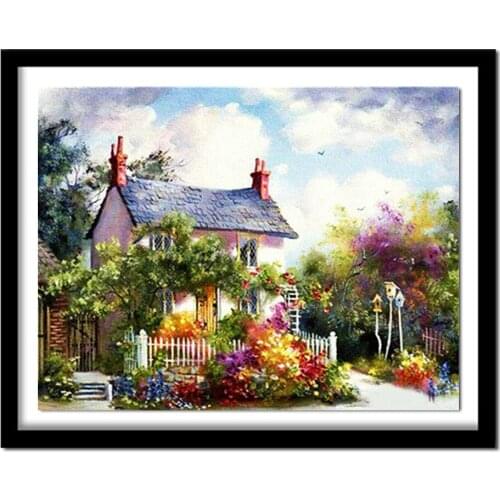 Sale diamond embroidery landscape house garden DIY Diamond Painting Cross Stitch kits 3D,Diamond pattern,puzzle picture