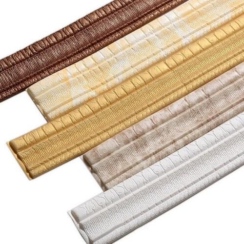 3D Wall Trim Line Skirting Border Self-adhesive Wall Edge Strip Sticker Waistline Floor Corner Line Skirting Sticker Waterproof