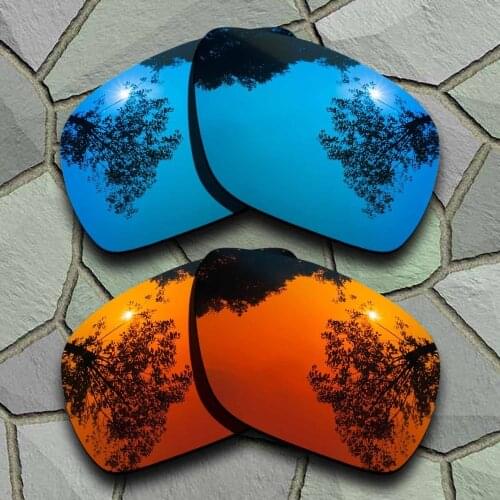 Sky Blue&Red Orange Sunglasses Polarized Replacement Lenses for Oakley Dispatch 1