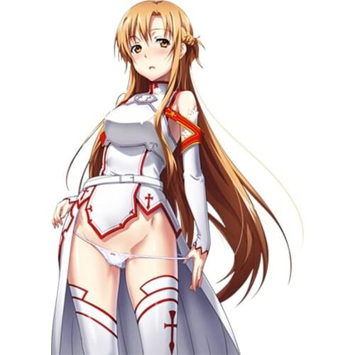 Super Sexy Car Stickers Anime Sword Art Online Sexy Beauty Yuuki Asuna Auto Motor Decorative Funny Vinyl Car Styling Decal