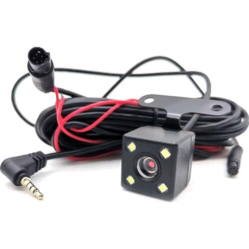 Universal Car Rearview Camera 4LED Night Vision Rear View Camera with 5 Pin HD Extension Cable 170 Degrees Wide Angle Dashcam